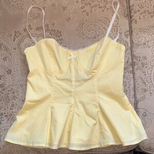 Zara Light Yellow Camisole Top